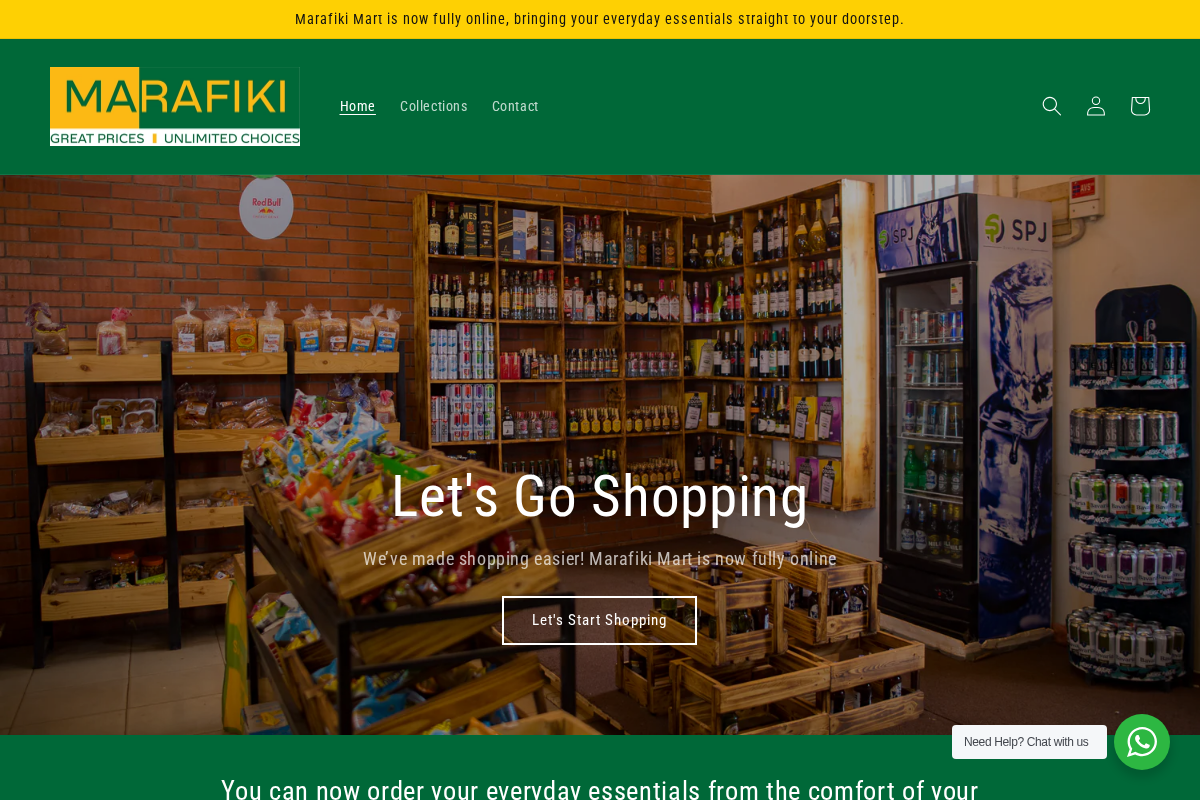 Marafiki Mart homepage screenshot