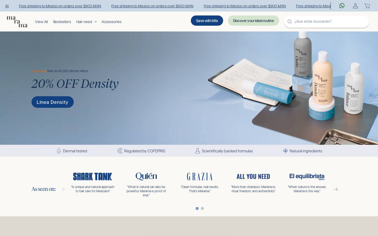 maramaproducts.com homepage screenshot