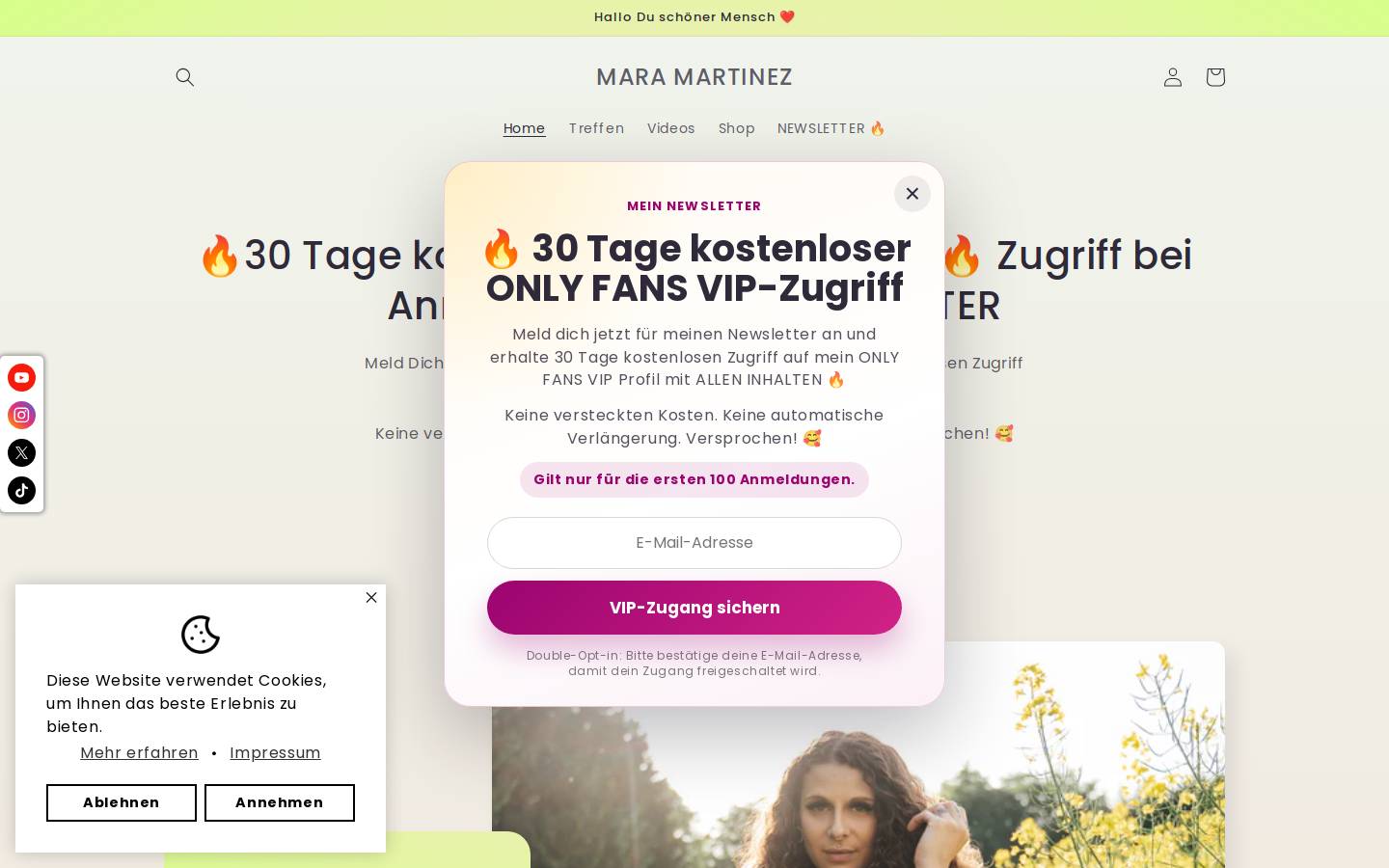 maramartinez.com homepage screenshot