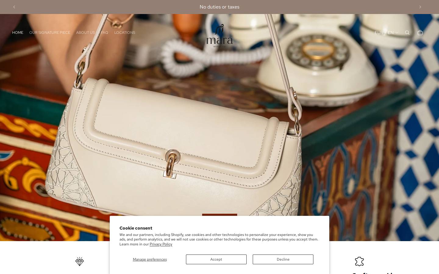 Mara Morocco homepage screenshot