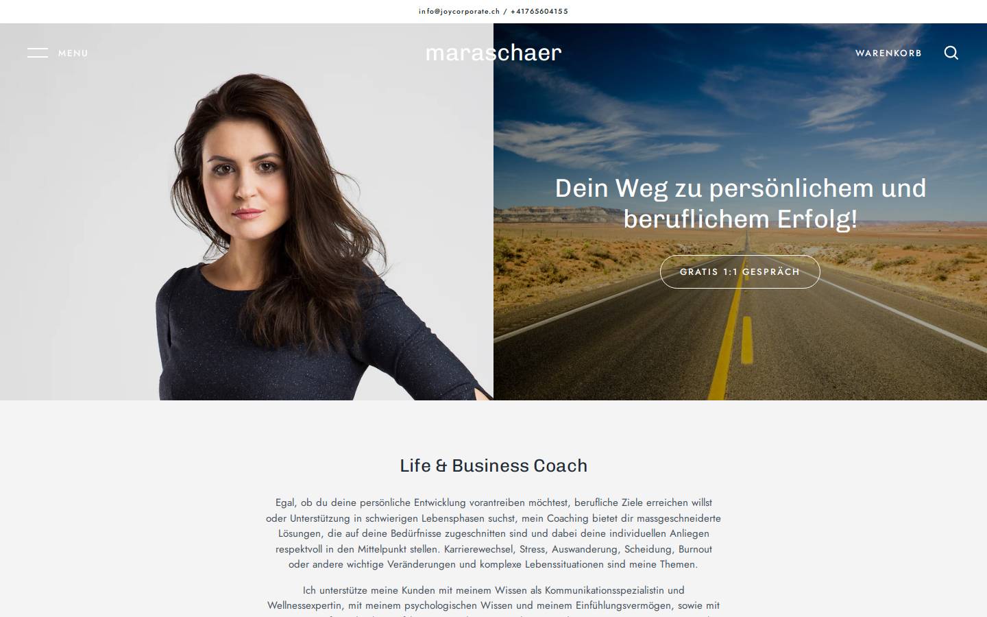 maraschaer.com homepage screenshot