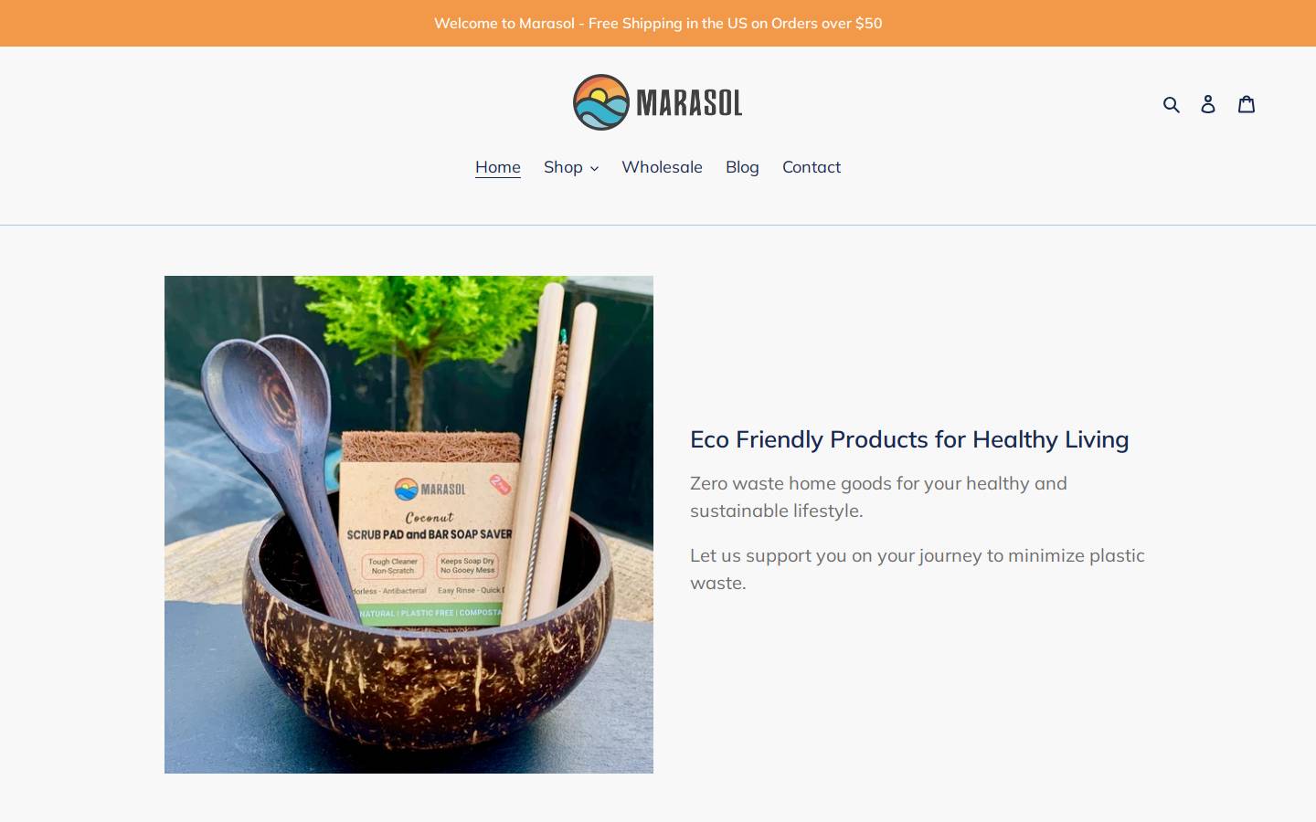 marasolgoods.com homepage screenshot