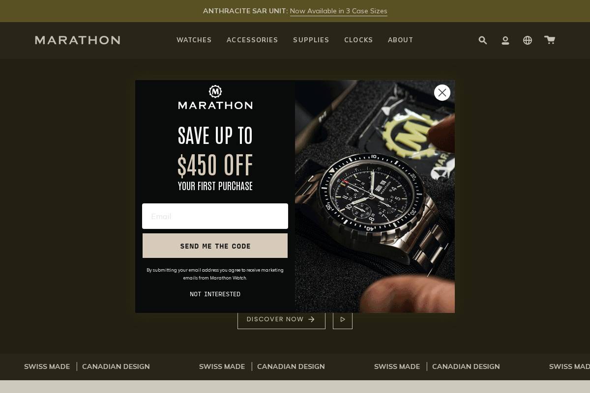 marathonwatch.com homepage screenshot