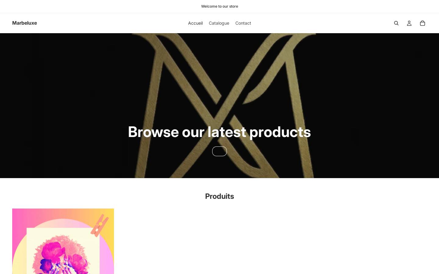 marbeluxe.com homepage screenshot