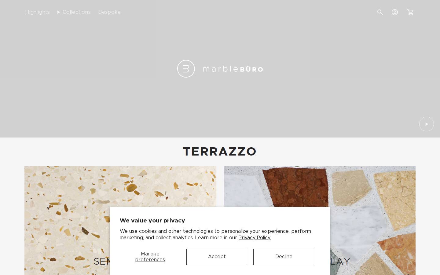 marbleburo.com homepage screenshot