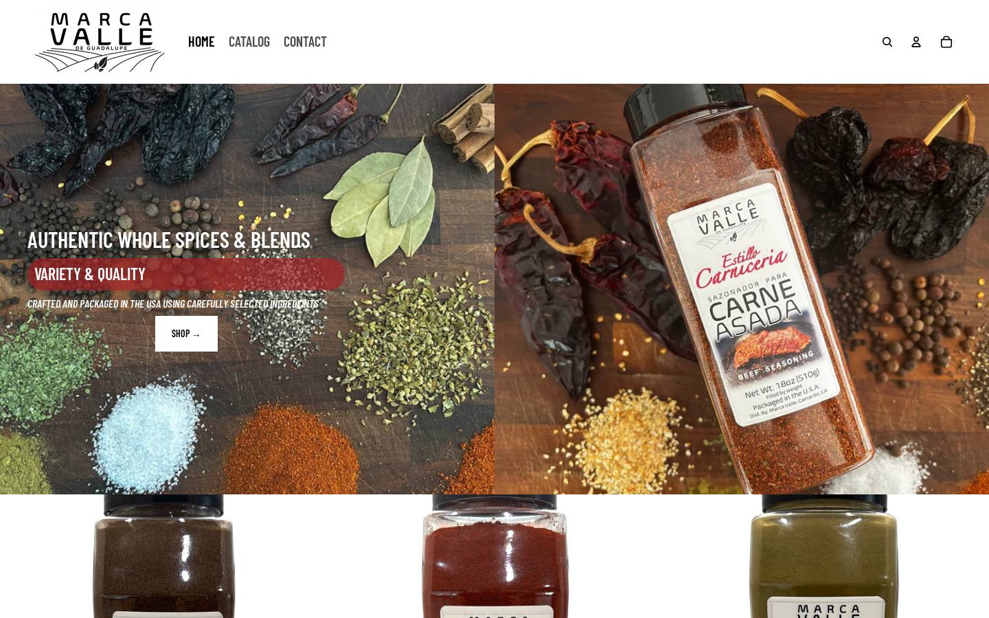 marcavalle.com homepage screenshot