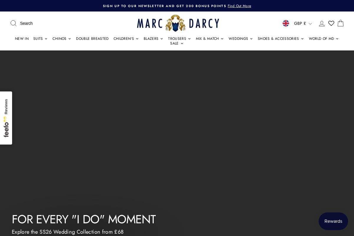 marcdarcy.co.uk homepage screenshot