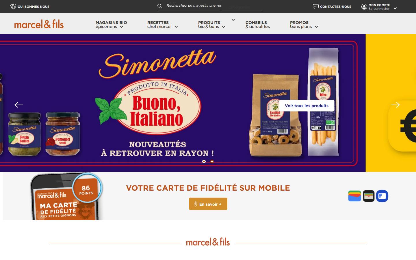 marceletfils.com homepage screenshot