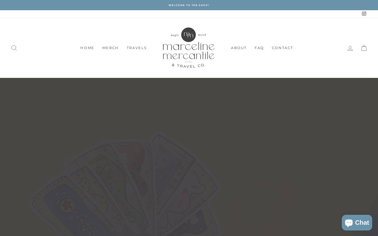 marcelinemercantile.com homepage screenshot