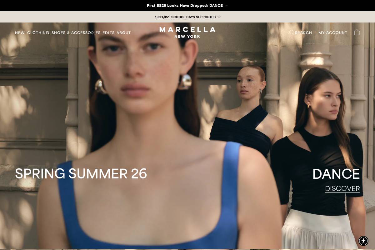 Marcellanyc homepage screenshot