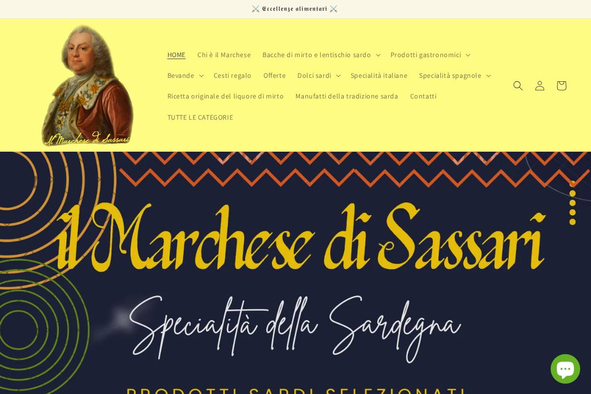 Il Marchese di Sassari homepage screenshot