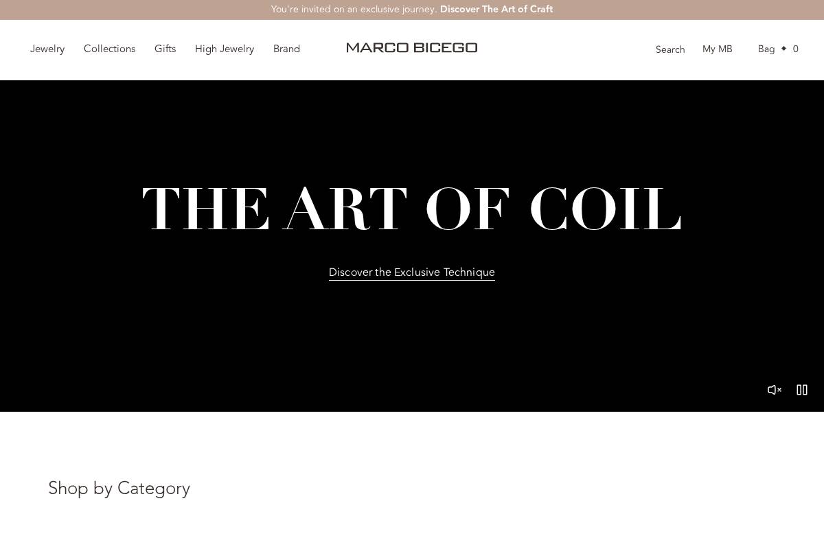 Marco Bicego homepage screenshot