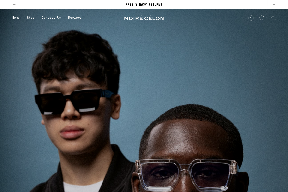 Moiré Célon homepage screenshot