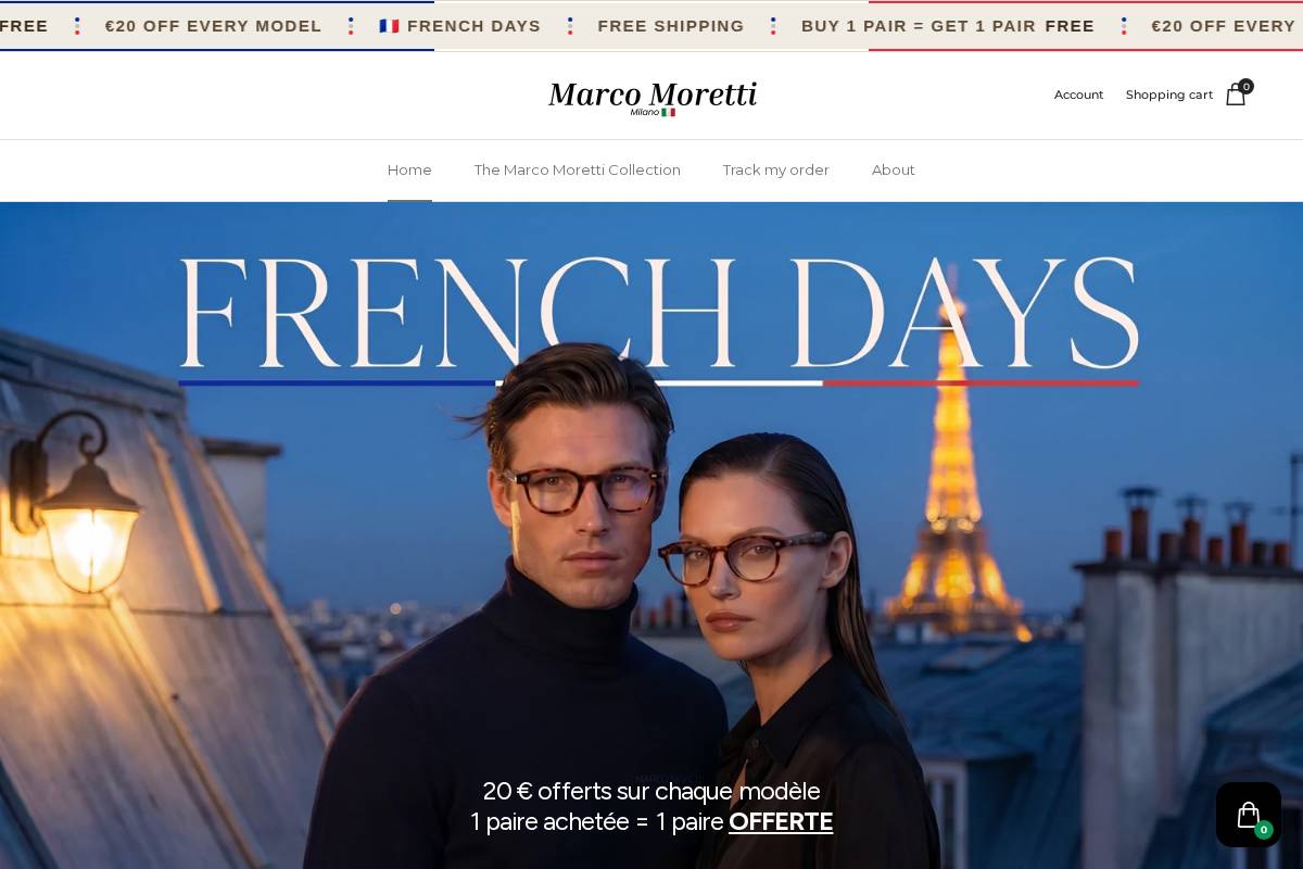 Marcomoretti homepage screenshot