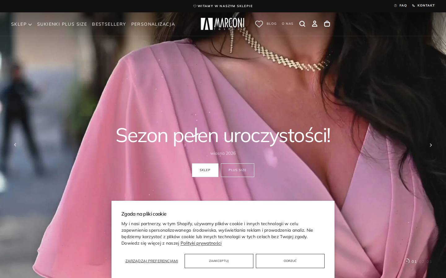 marconifashion.pl homepage screenshot
