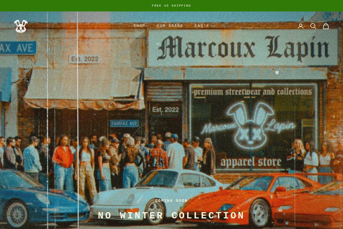 Marcoux Lapin homepage screenshot