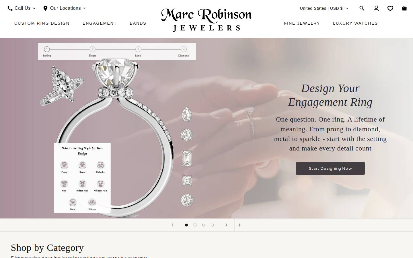 marcrobinsonjewelers.com homepage screenshot