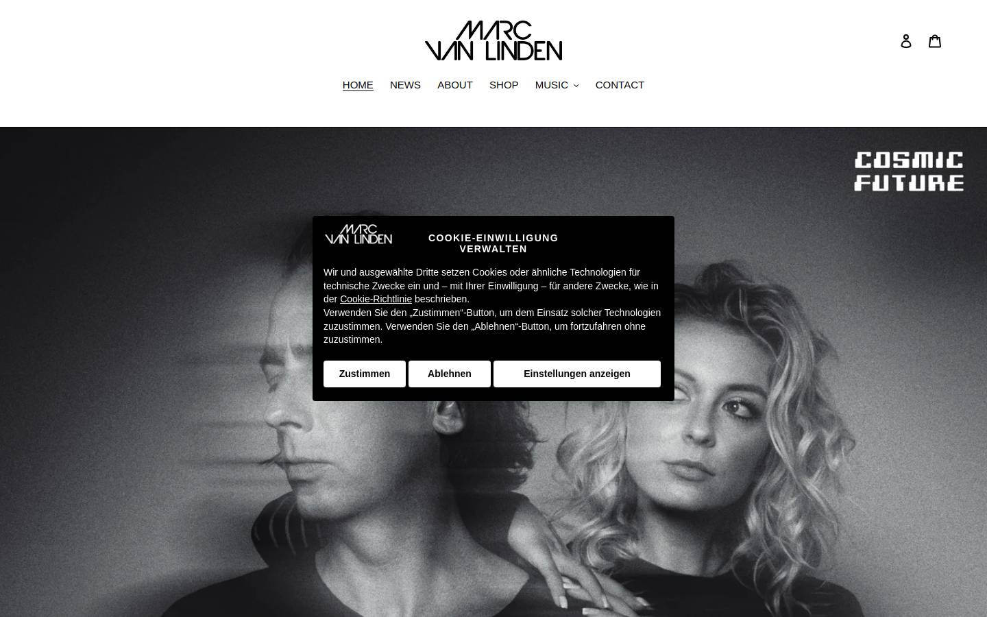 marcvanlinden.com homepage screenshot