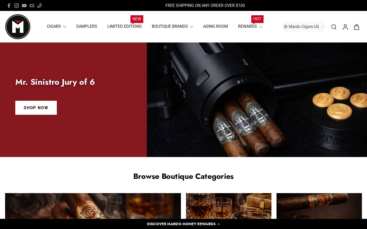 mardocigars.com homepage screenshot
