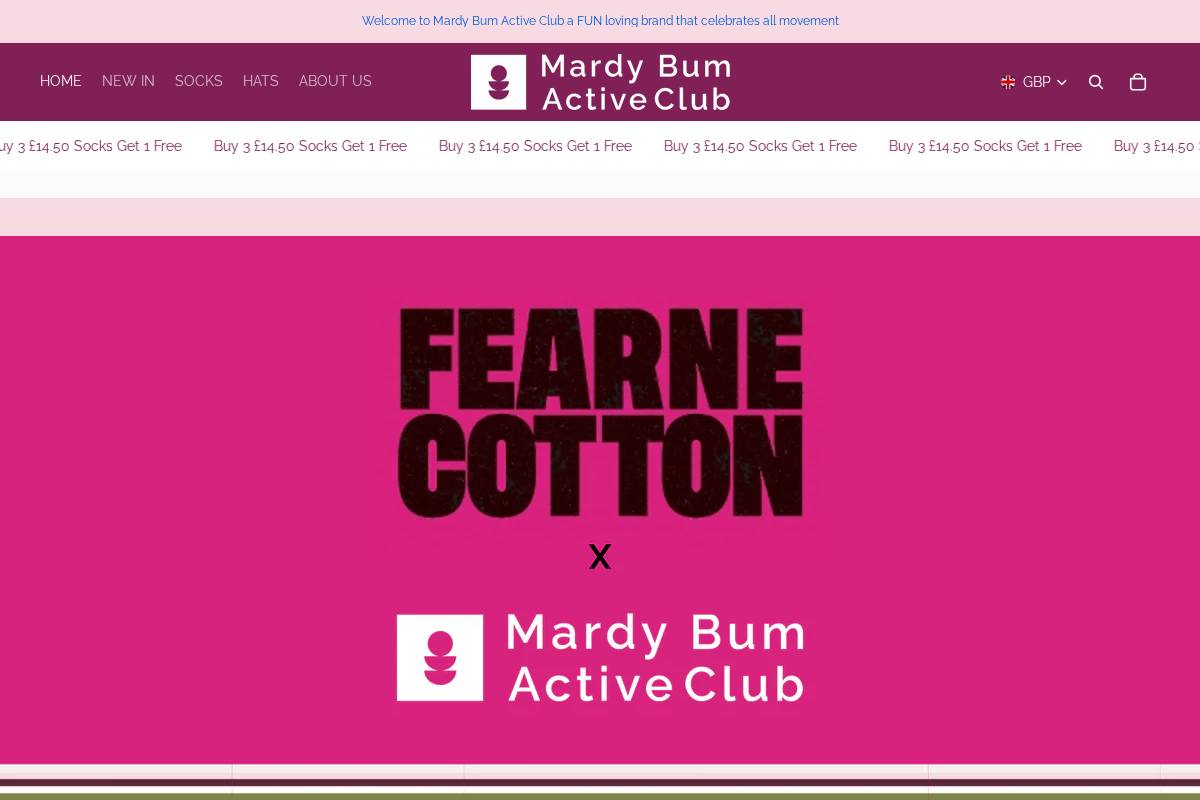 Mardybumactiveclub homepage screenshot