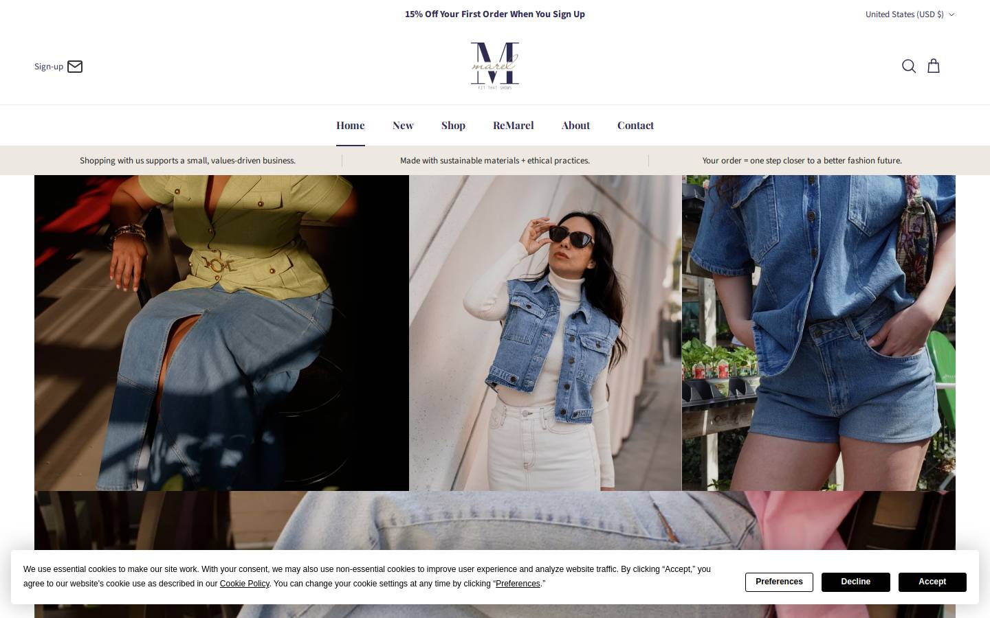 Marel homepage screenshot