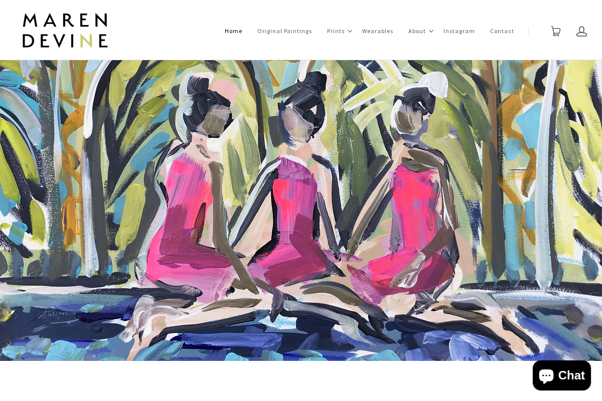 Maren Devine Art, LLC homepage screenshot