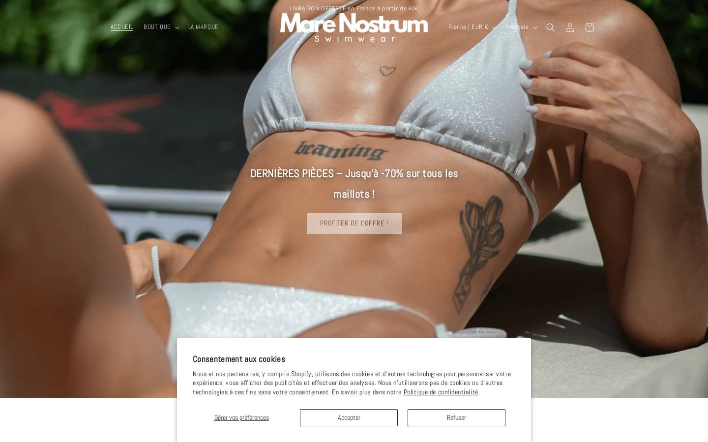 marenostrum-swimwear.com homepage screenshot