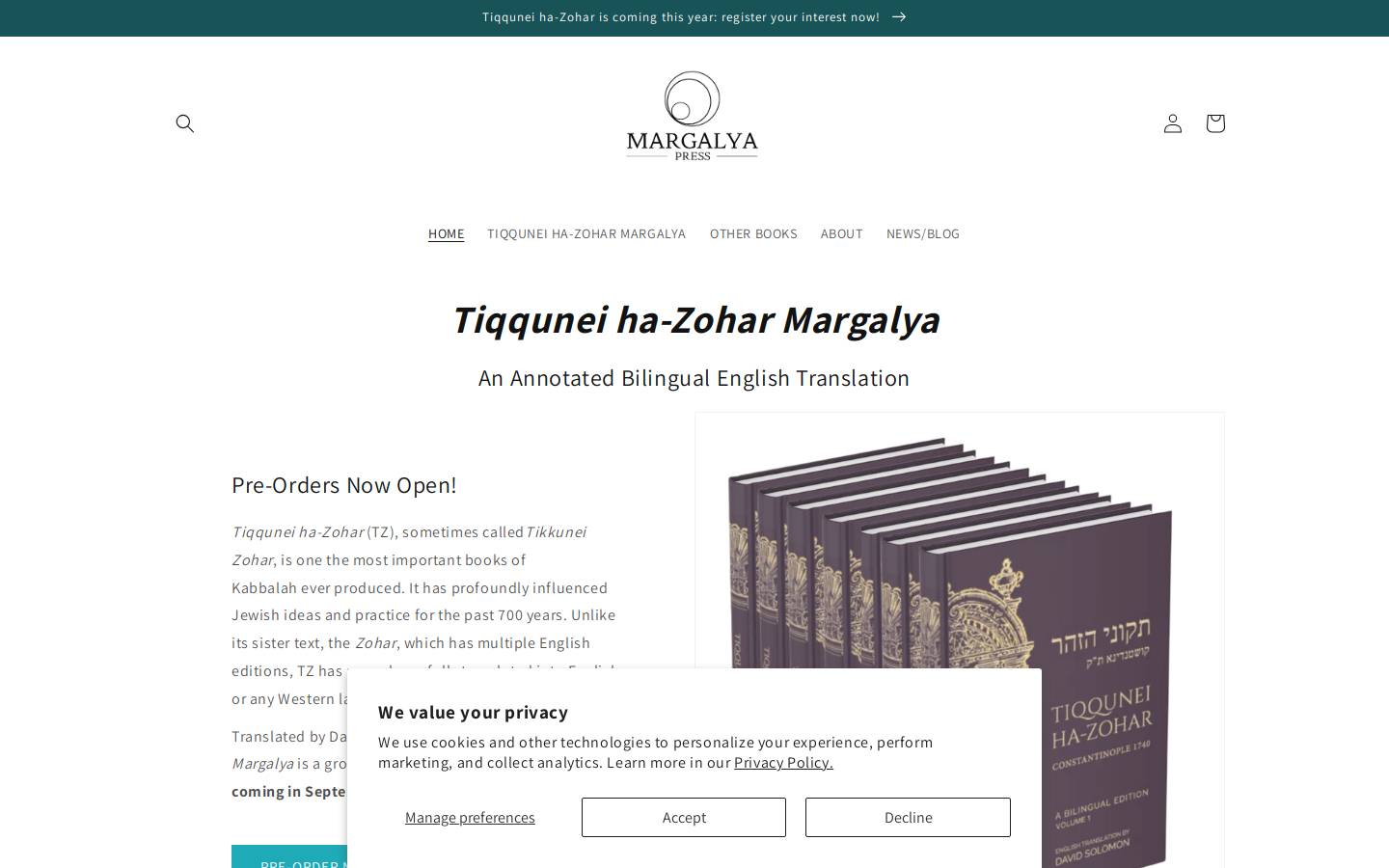 margalya.com homepage screenshot