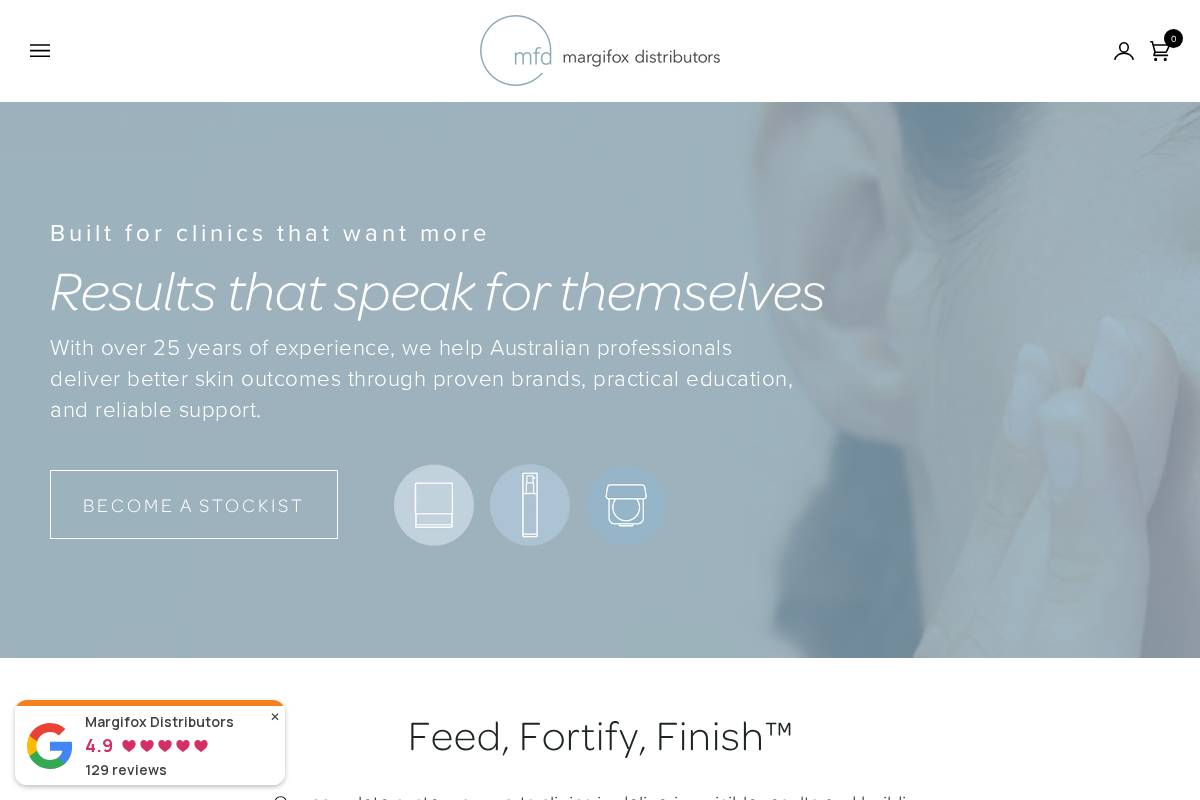 margifox.com.au homepage screenshot
