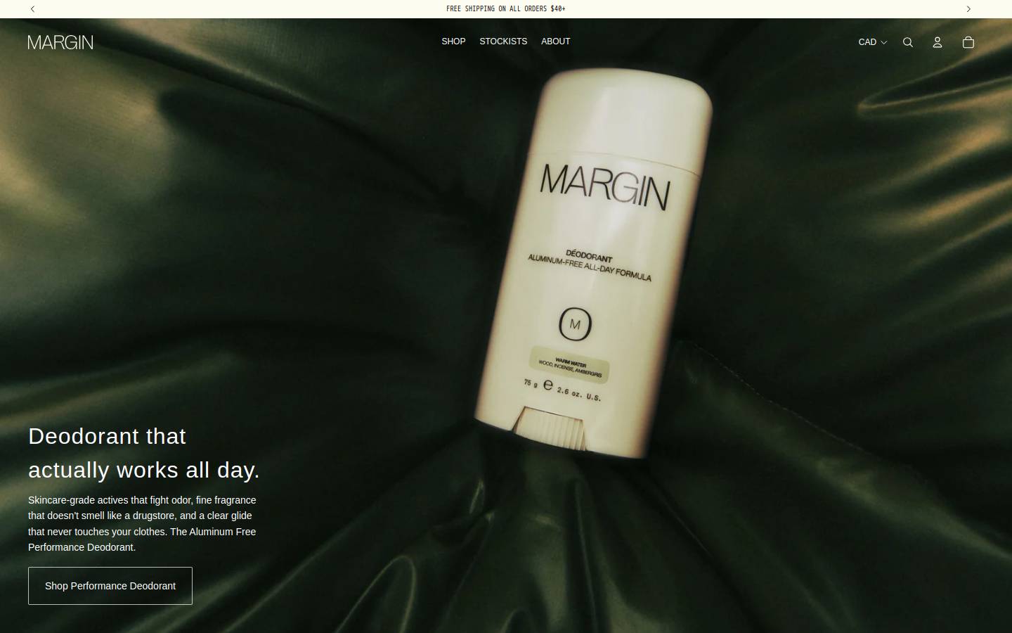 margin.global homepage screenshot