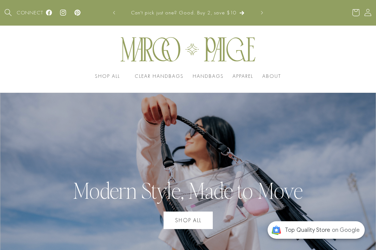 margopaige.com homepage screenshot