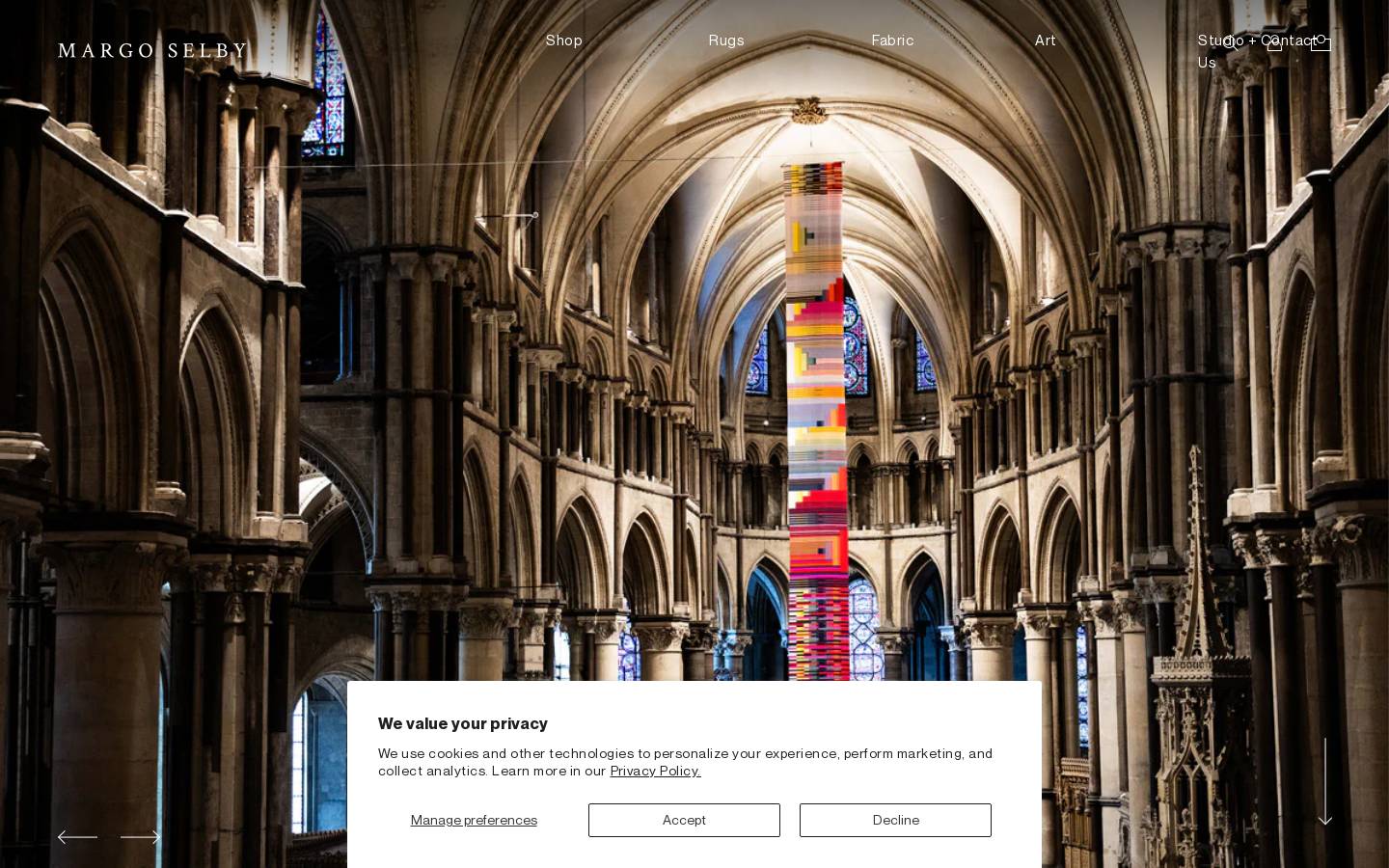Margo Selby homepage screenshot