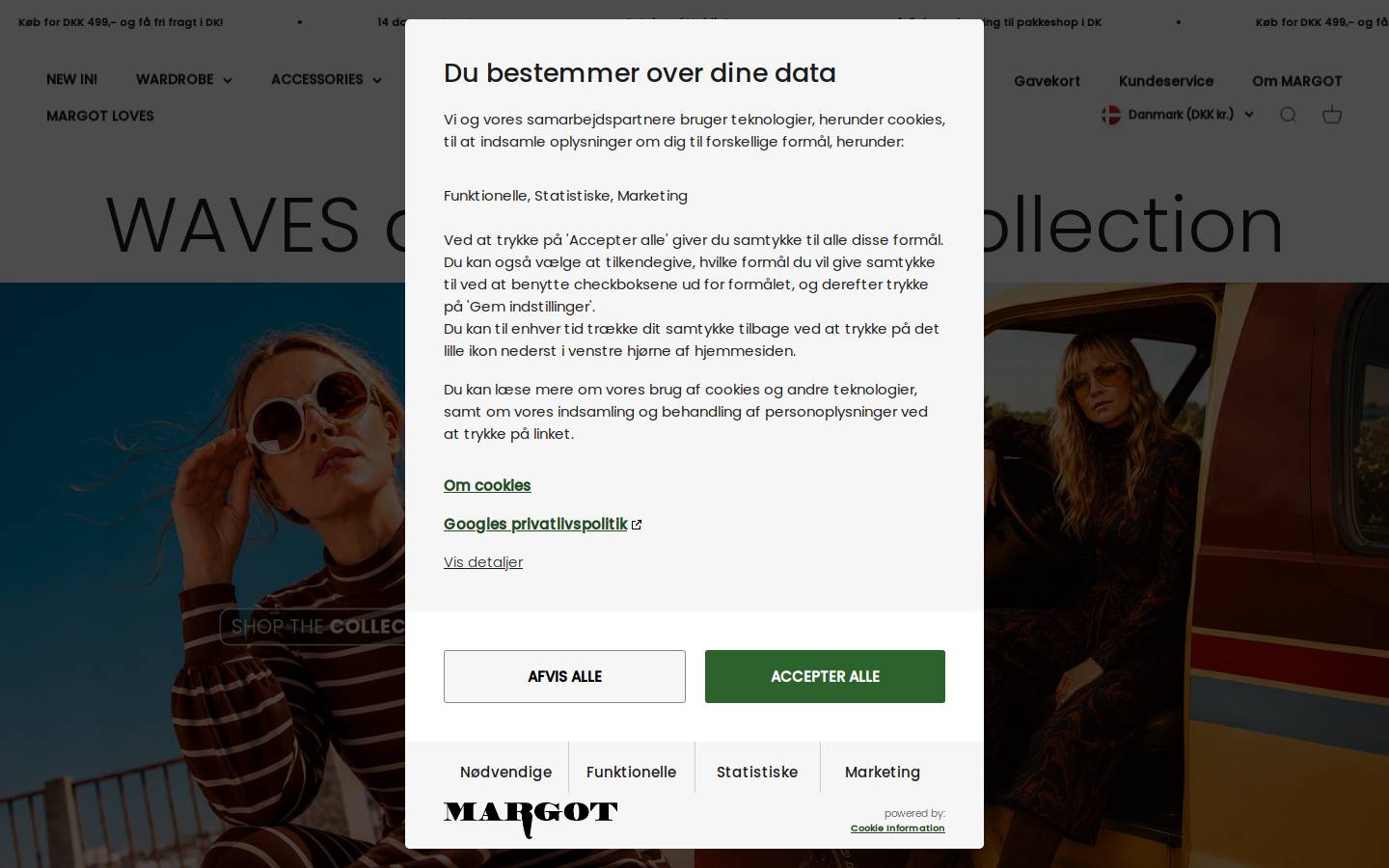 Margot homepage screenshot