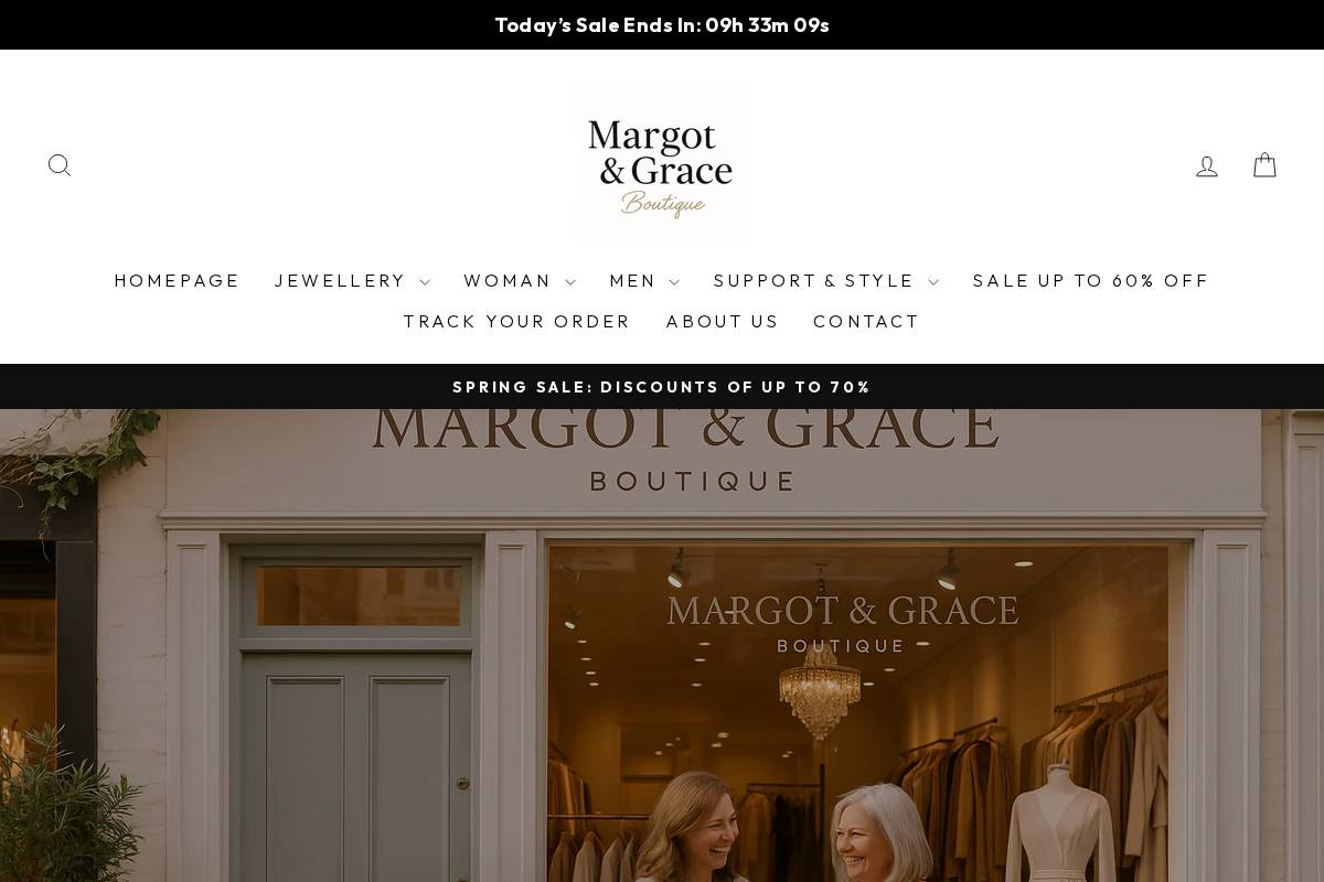 Margotandgrace homepage screenshot