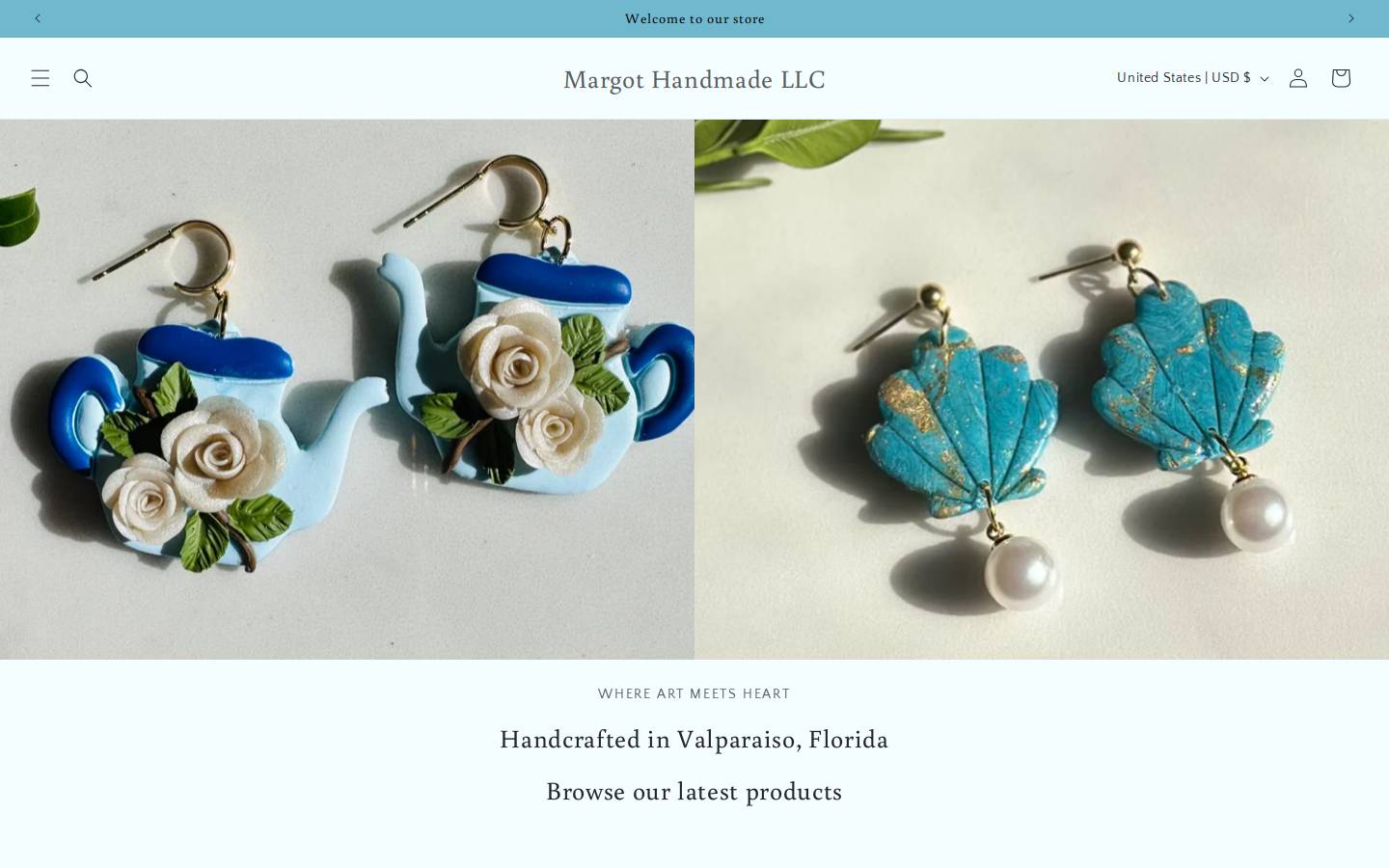 margothandmade.com homepage screenshot