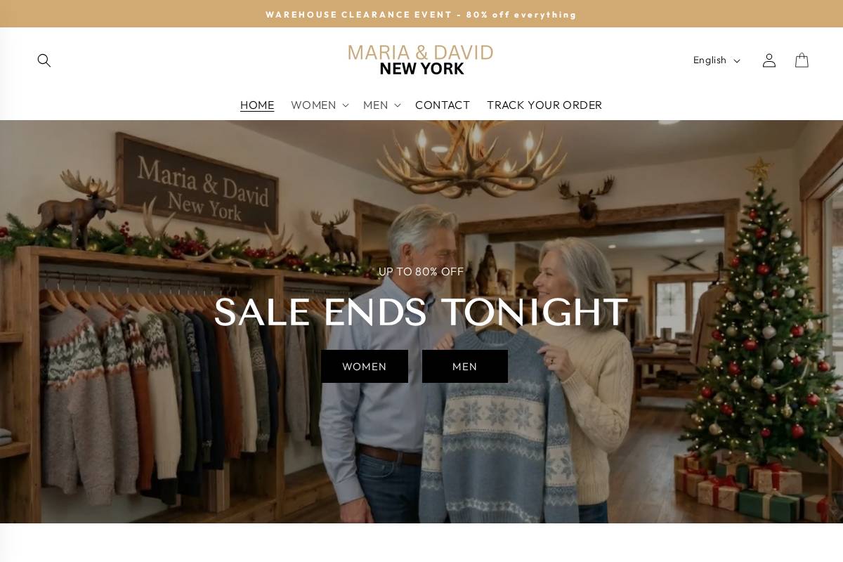 Mariadavid Newyork homepage screenshot