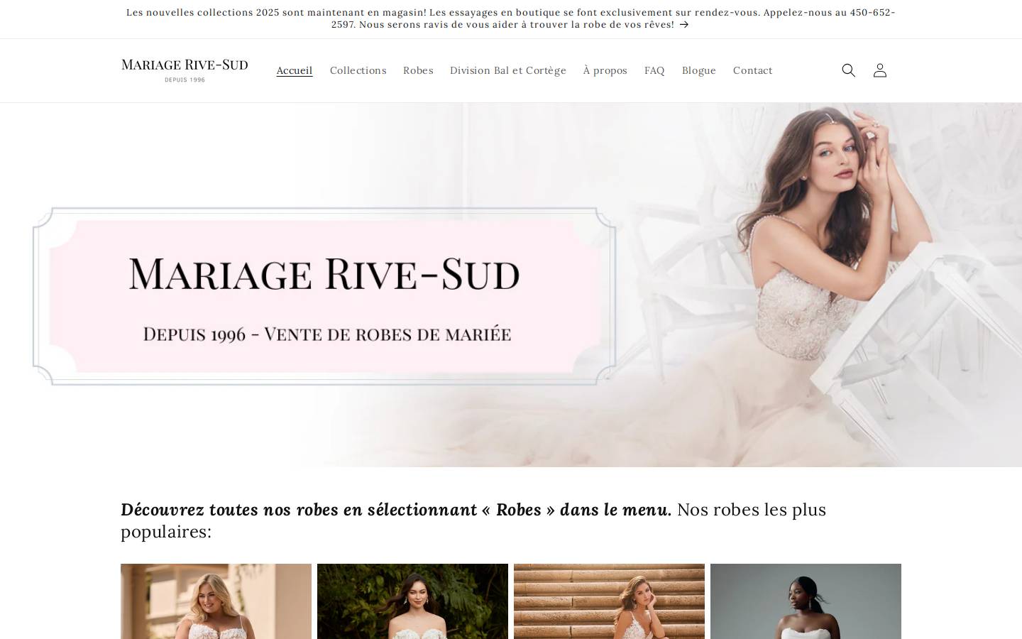 mariagerivesud.ca homepage screenshot