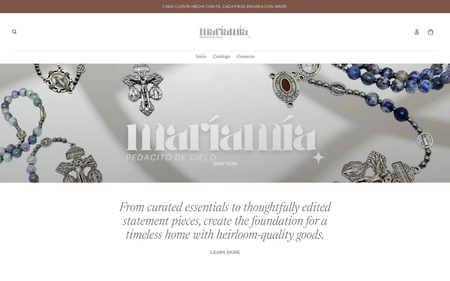 mariamia.mx homepage screenshot