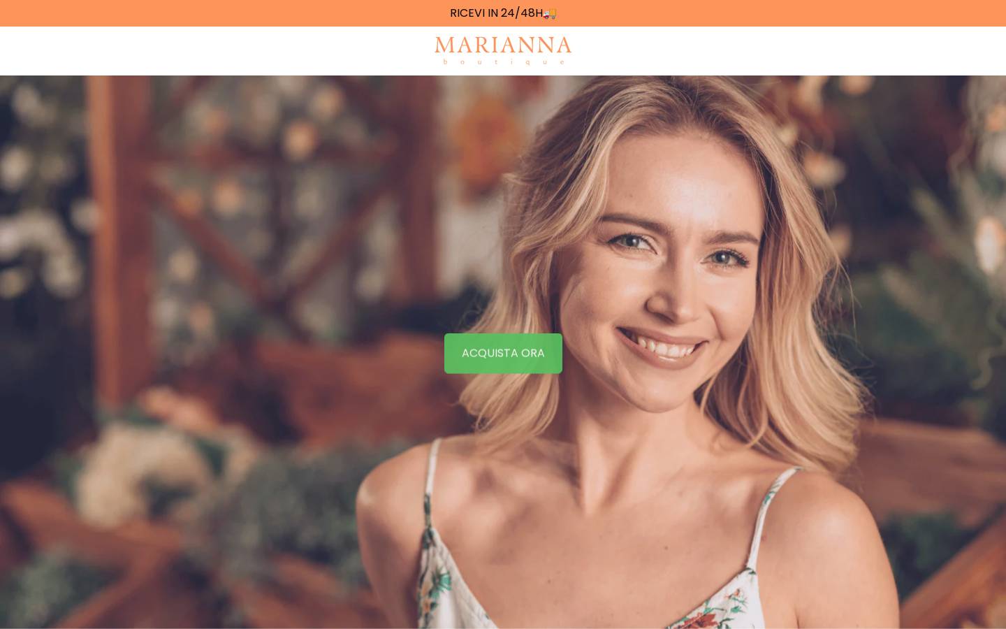 mariannaboutique.com homepage screenshot