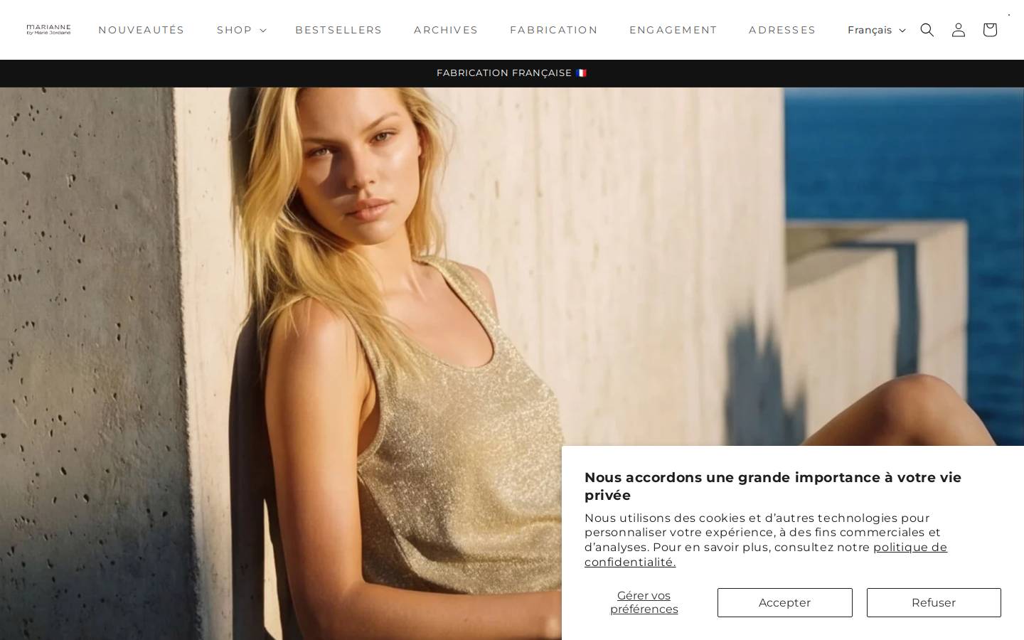 Mariannebymariejordane homepage screenshot