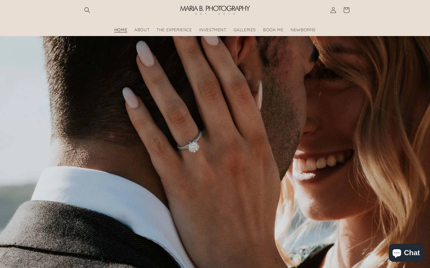 mariaphotography.com.au homepage screenshot