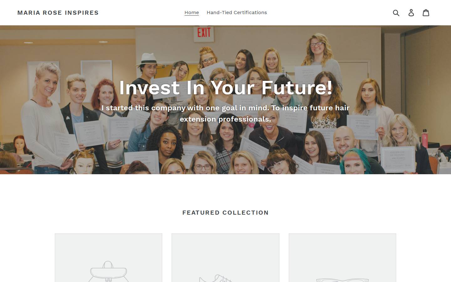 mariaroseinspires.shop homepage screenshot