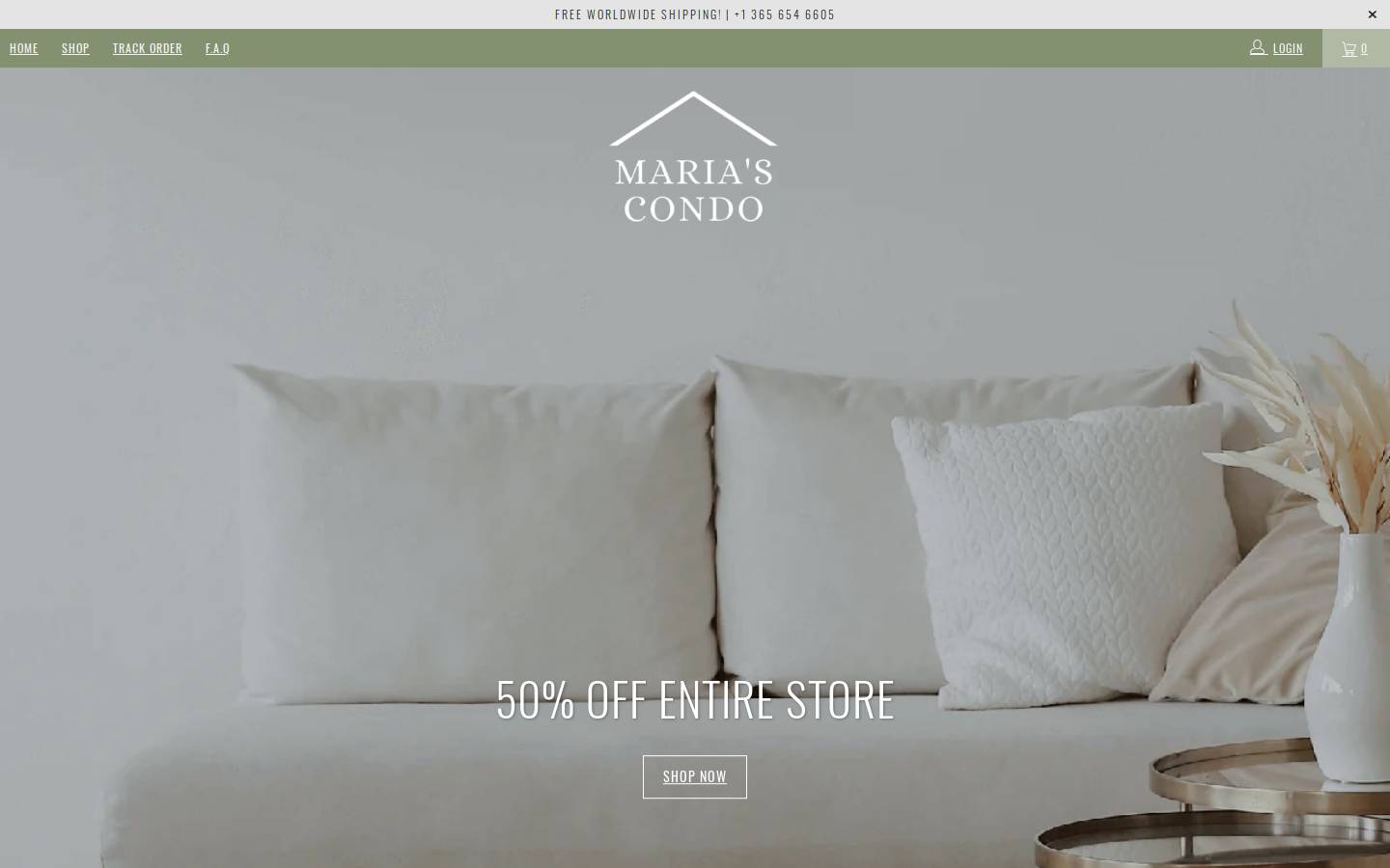 mariascondo.com homepage screenshot