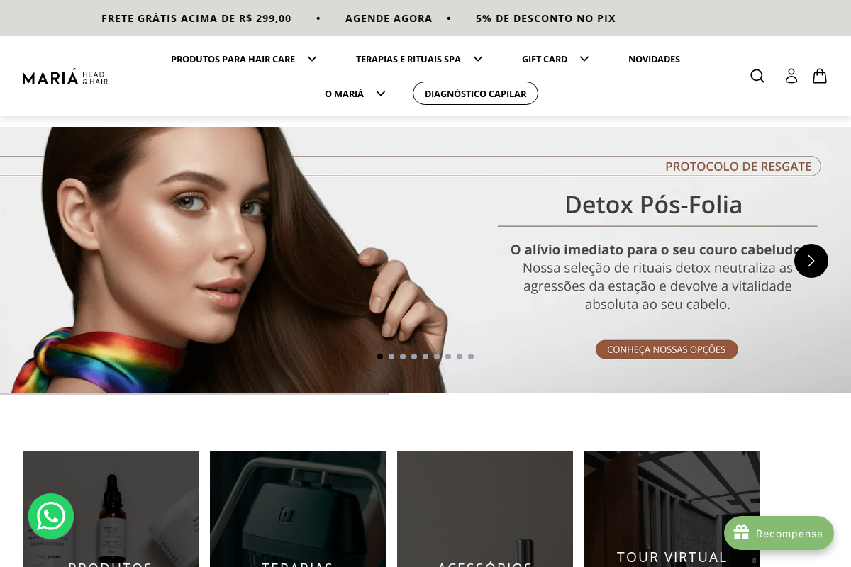 Mariá Head & Hair – mariaspaVisaMastercardEloDiners ClubAmerican ExpressBoletoPix homepage screenshot