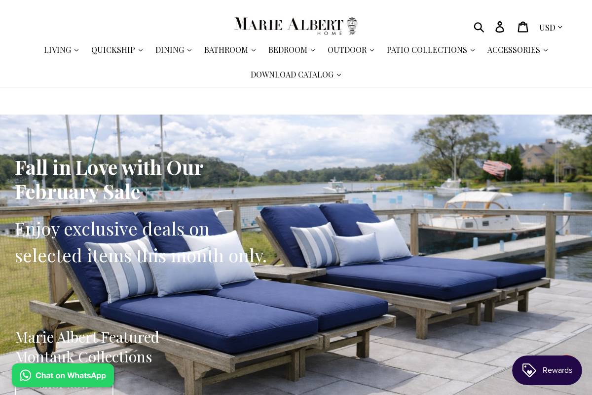 mariealberthome.com homepage screenshot