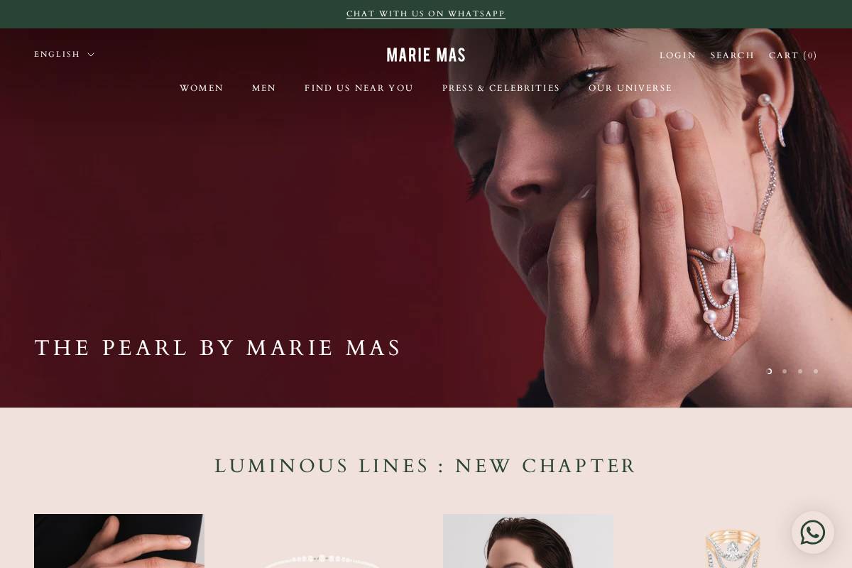 mariemas.com homepage screenshot