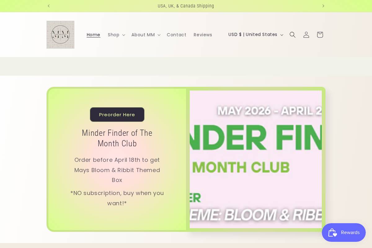 marieminder.com homepage screenshot