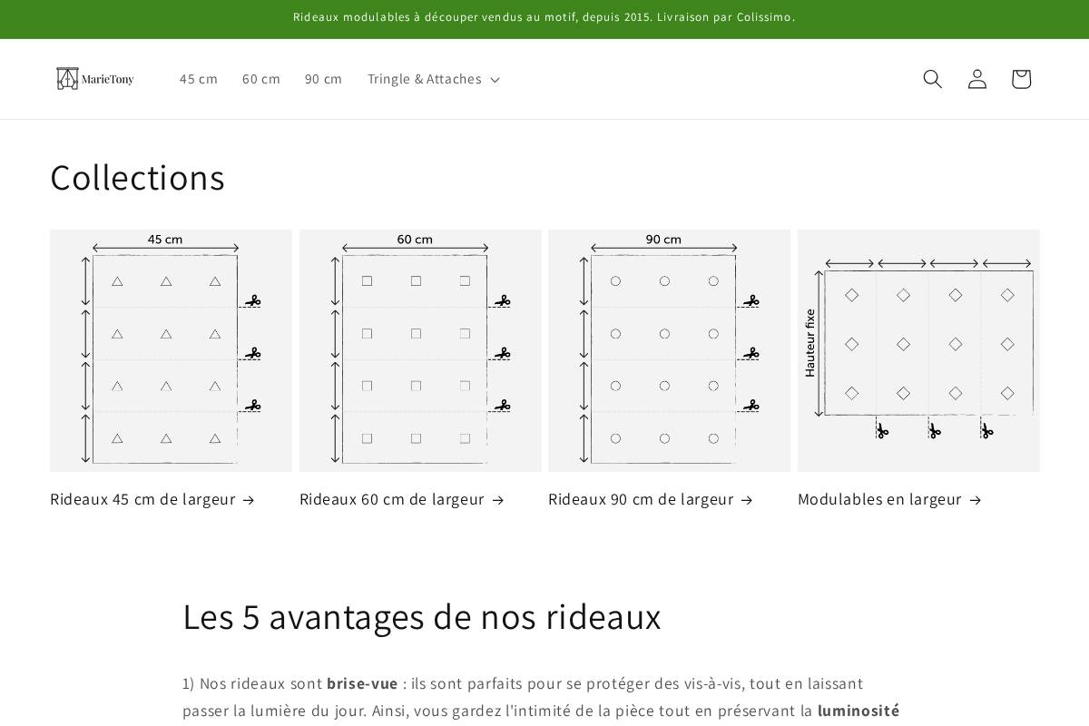 MarieTony homepage screenshot