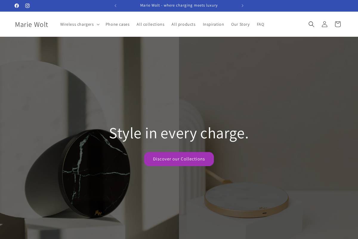 mariewolt.com homepage screenshot