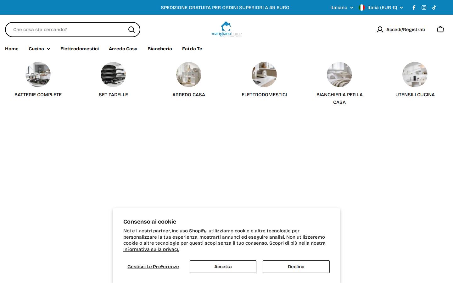 Marigliano Home homepage screenshot